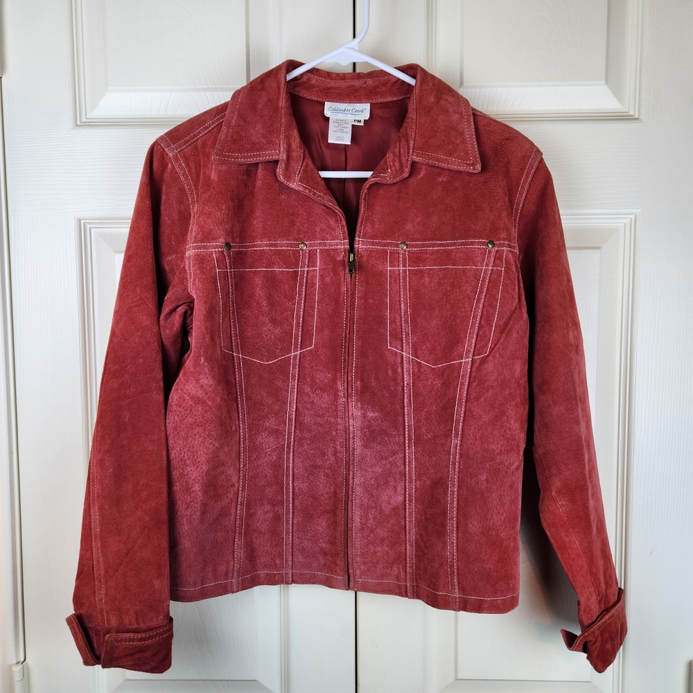 Women's Red Suede Jacket